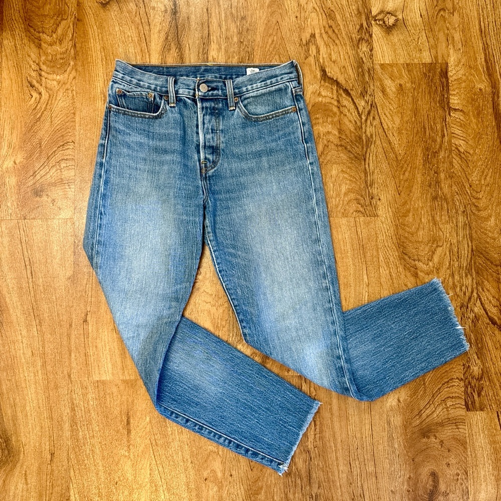 Vintage White Oak Cone Denim Cropped Levi’s. 28 - Picture 2 of 13